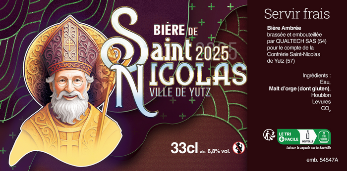 Étiquette bière ambrée 2025